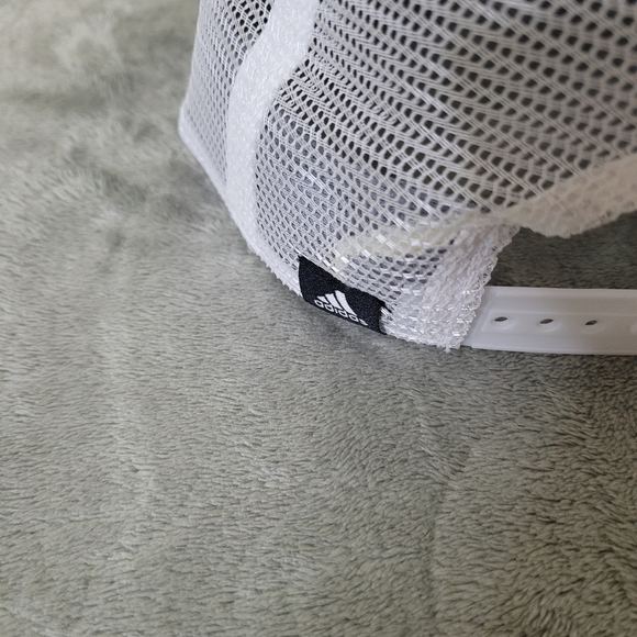 * Adidas Men's Structured Mesh Snapback Hat Adjustable Fit Black White - Picture 9 of 14